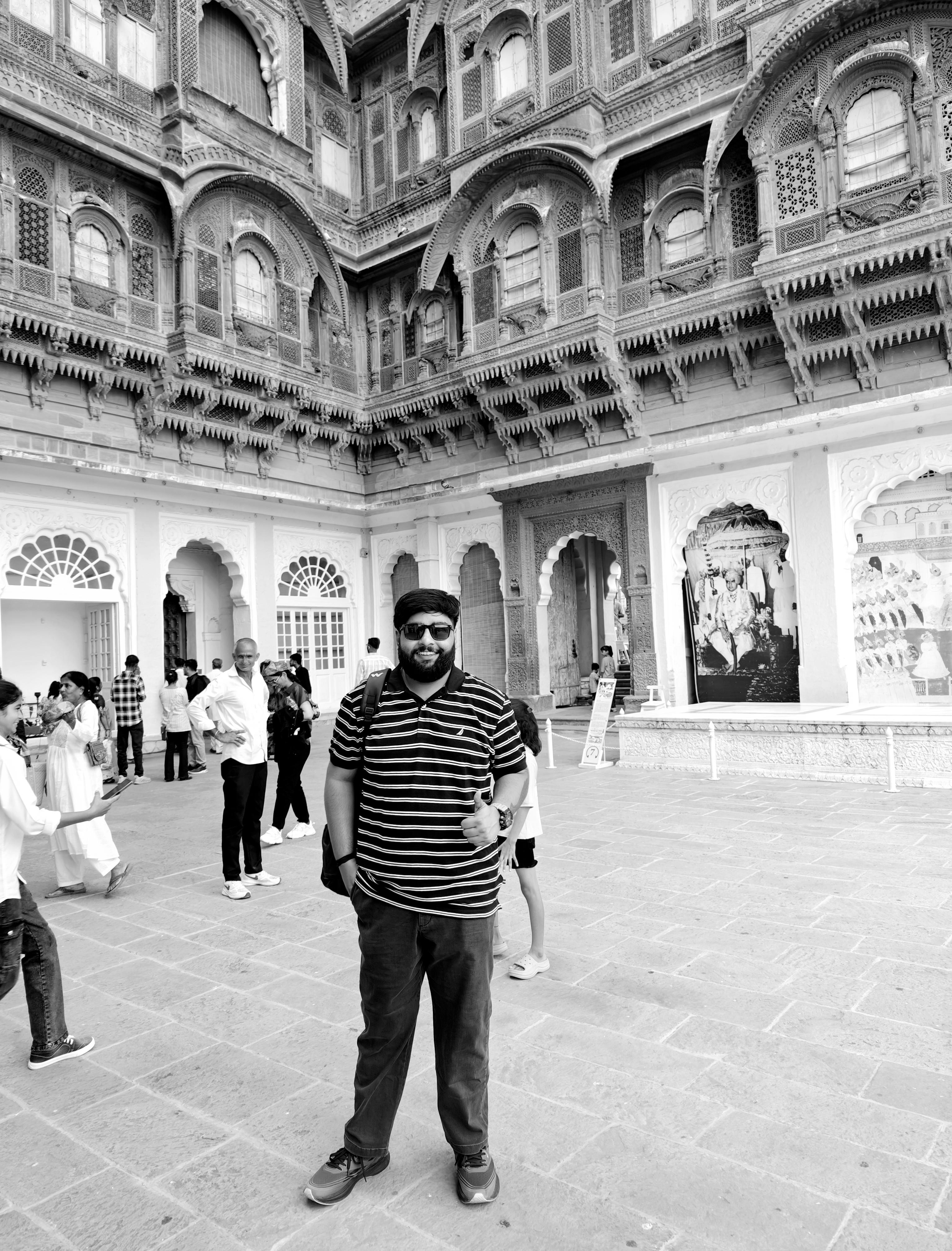 Black and white portrait of Divyansh Arya